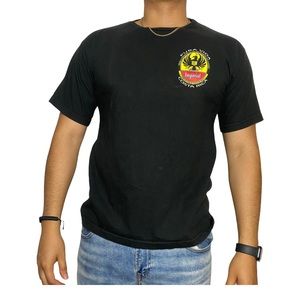 Black Imperial cerveza Tshirt w/ logo in the back